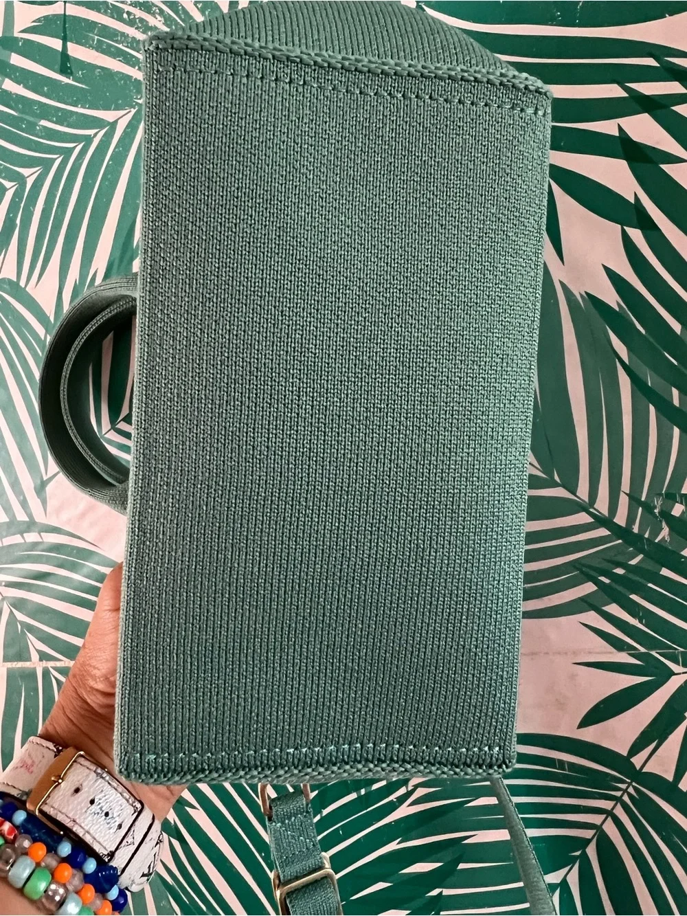 Rothy’s Original Mini Bag in Juniper Green NWOT Gold brushed hardware crossbody
